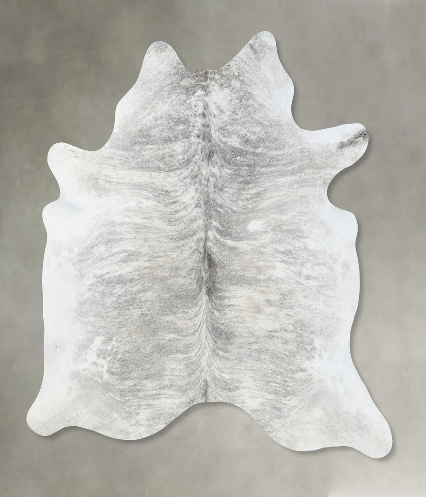 Grey Brindle X-Large Brazilian Cowhide Rug 7'2"H x 6'4"W #B18267 by Hudson Hides