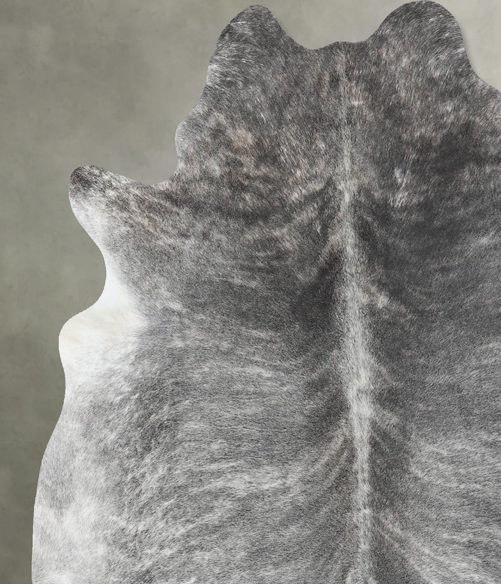 Grey Brindle Large Brazilian Cowhide Rug 6'5"H x 5'9"W #B18271 by Hudson Hides