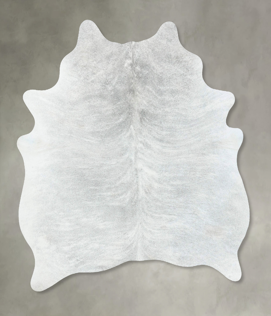 Grey Brindle Large Brazilian Cowhide Rug 6'5"H x 5'2"W #B18272 by Hudson Hides