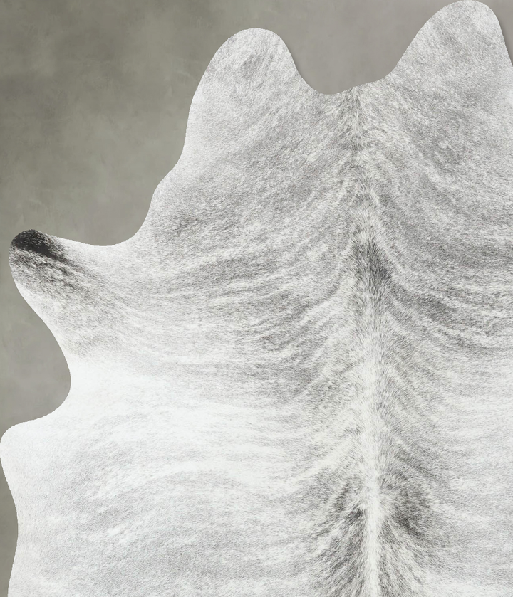 Grey Brindle Large Brazilian Cowhide Rug 6'7"H x 5'1"W #B18273 by Hudson Hides