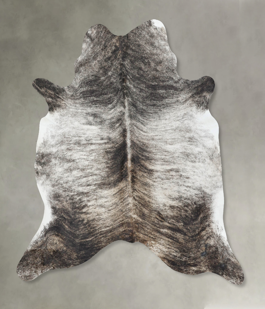Grey Brindle X-Large Brazilian Cowhide Rug 7'2"H x 6'1"W #B18279 by Hudson Hides