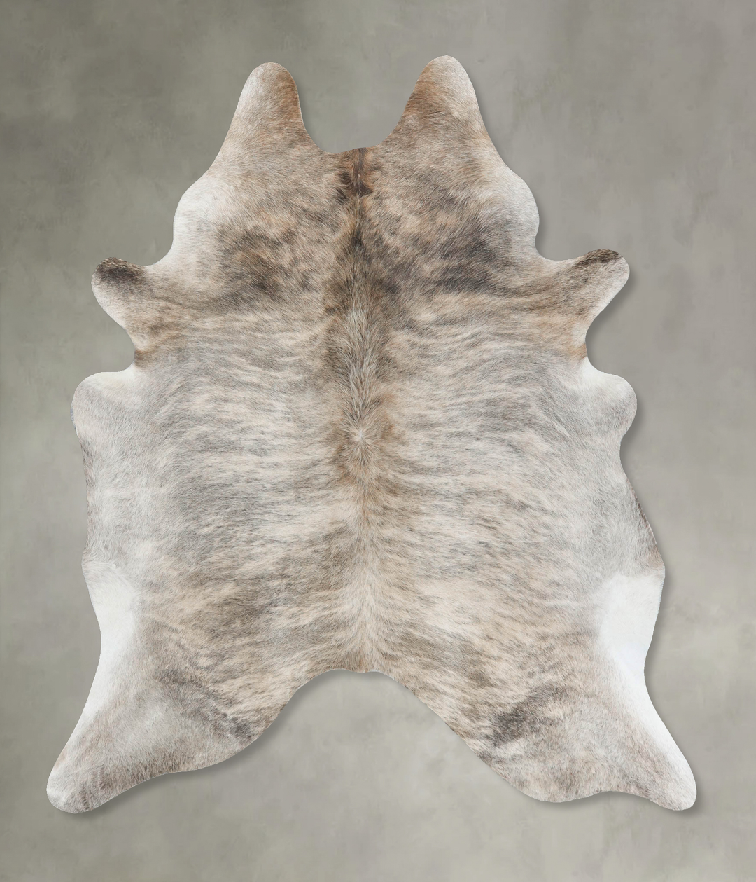 Light Brindle X-Large Brazilian Cowhide Rug 7'3"H x 5'11"W #B18284 by 