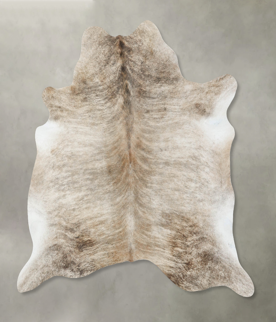Light Brindle X-Large Brazilian Cowhide Rug 6'8"H x 6'4"W #B18285 by Hudson Hides