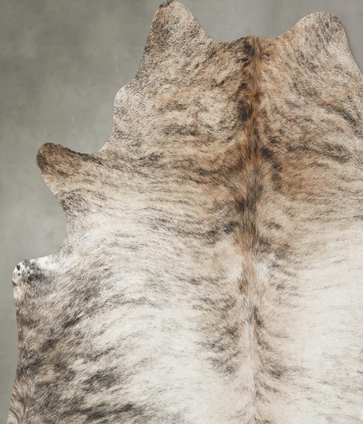 Light Brindle Large Brazilian Cowhide Rug 6'2"H x 5'7"W #B18295 by Hudson Hides
