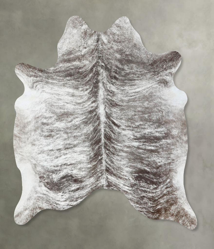 Light Brindle Large Brazilian Cowhide Rug 6'4"H x 5'6"W #B18296 by Hudson Hides