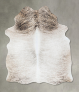 Grey Brindle Large Brazilian Cowhide Rug 6'3"H x 4'11"W #B18297 by Hudson Hides