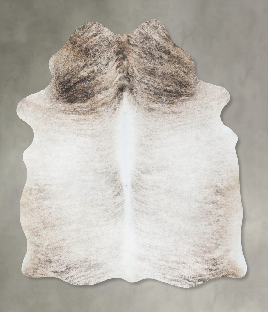 Grey Brindle Large Brazilian Cowhide Rug 6'3"H x 4'11"W #B18297 by Hudson Hides