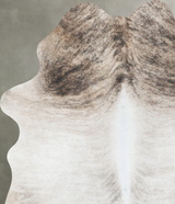 Grey Brindle Large Brazilian Cowhide Rug 6'3"H x 4'11"W #B18297 by Hudson Hides