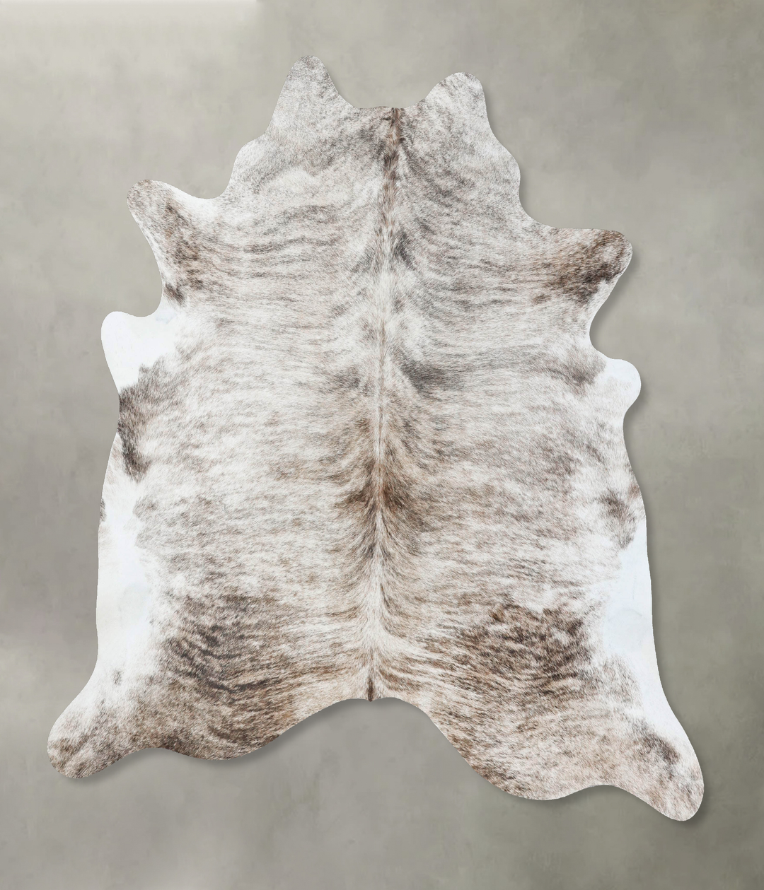 Light Brindle X-Large Brazilian Cowhide Rug 7'0"H x 6'7"W #B18301 by H