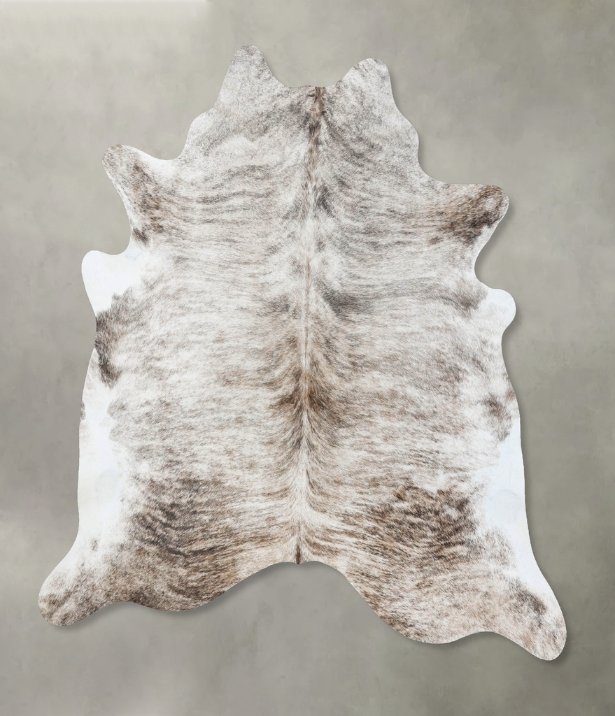 Light Brindle X-Large Brazilian Cowhide Rug 7'0"H x 6'7"W #B18301 by Hudson Hides