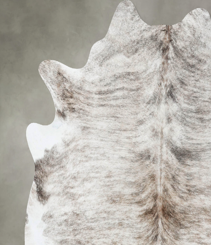 Light Brindle X-Large Brazilian Cowhide Rug 7'0"H x 6'7"W #B18301 by Hudson Hides