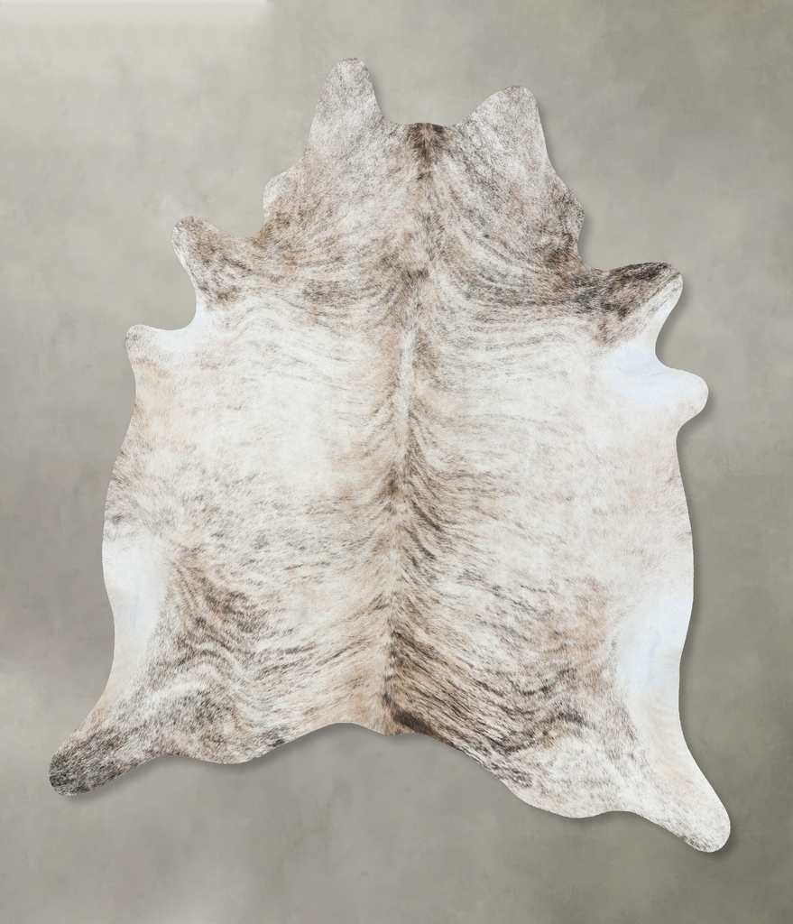 Light Brindle X-Large Brazilian Cowhide Rug 7'3"H x 6'5"W #B18302 by Hudson Hides