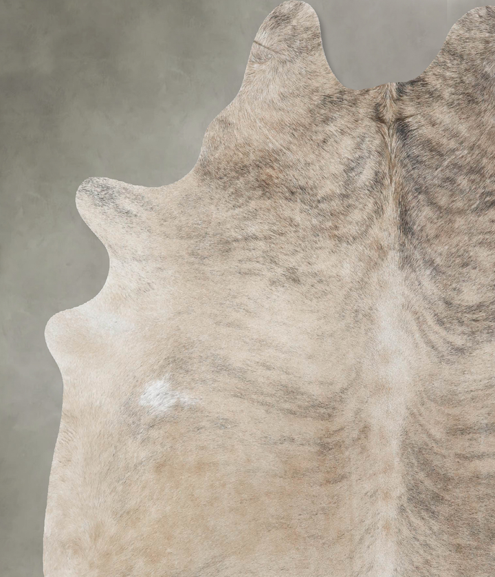 Light Brindle Large Brazilian Cowhide Rug 6'7"H x 5'11"W #B18319 by Hudson Hides