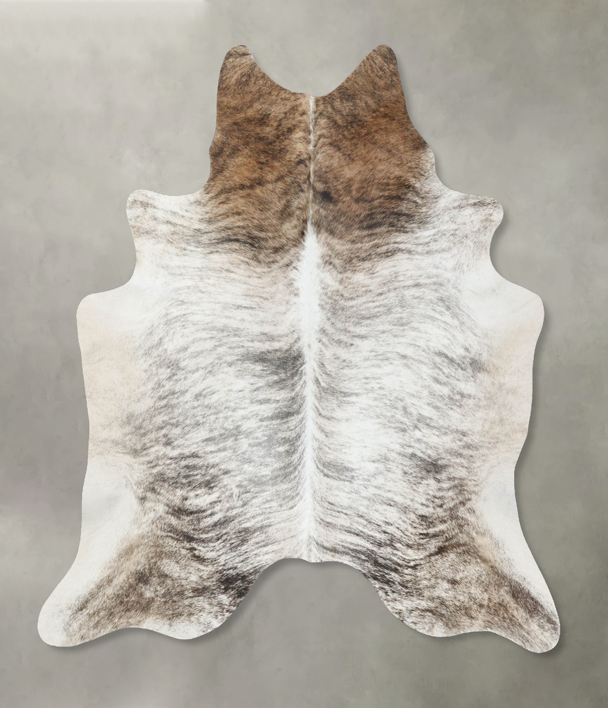 Light Brindle X-Large Brazilian Cowhide Rug 7'4"H x 6'3"W #B18321 by Hudson Hides