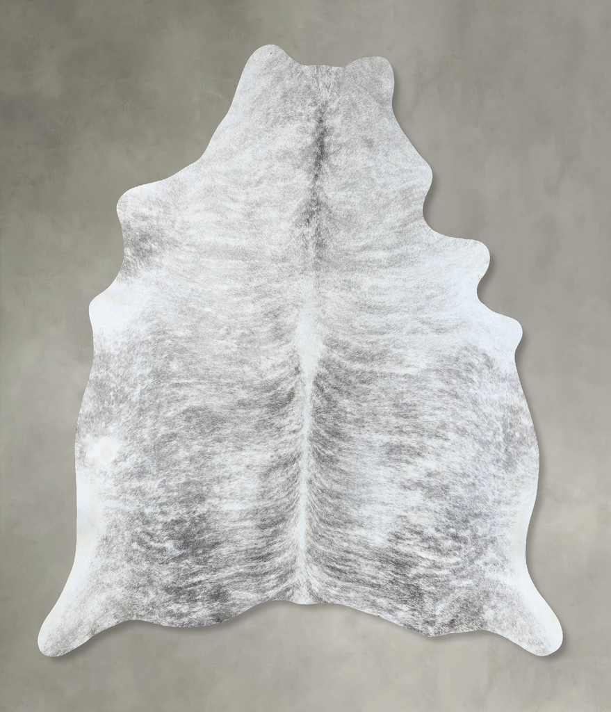 Grey Brindle X-Large Brazilian Cowhide Rug 7'9"H x 6'5"W #B18325 by Hudson Hides