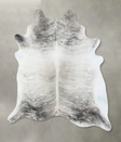 Grey Brindle XX-Large Brazilian Cowhide Rug 7'10"H x 6'8"W #B18328 by Hudson Hides