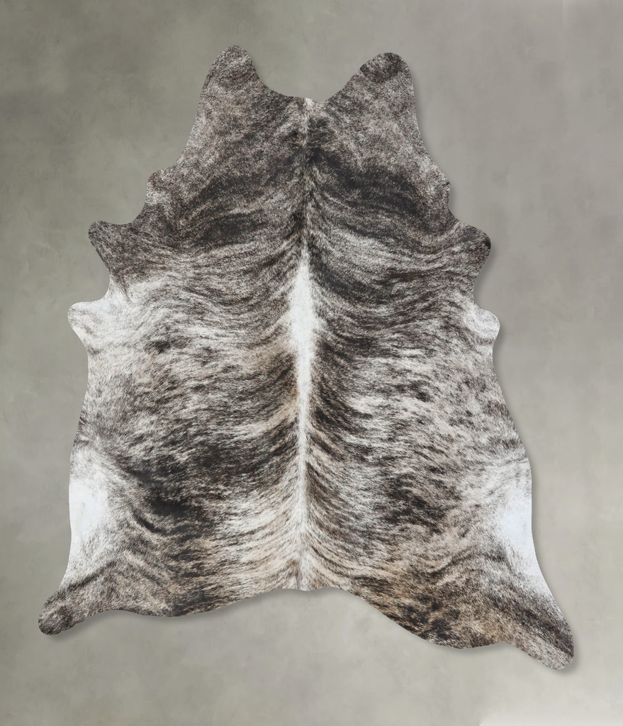 Grey Brindle XX-Large Brazilian Cowhide Rug 7'11"H x 6'8"W #B18330 by Hudson Hides
