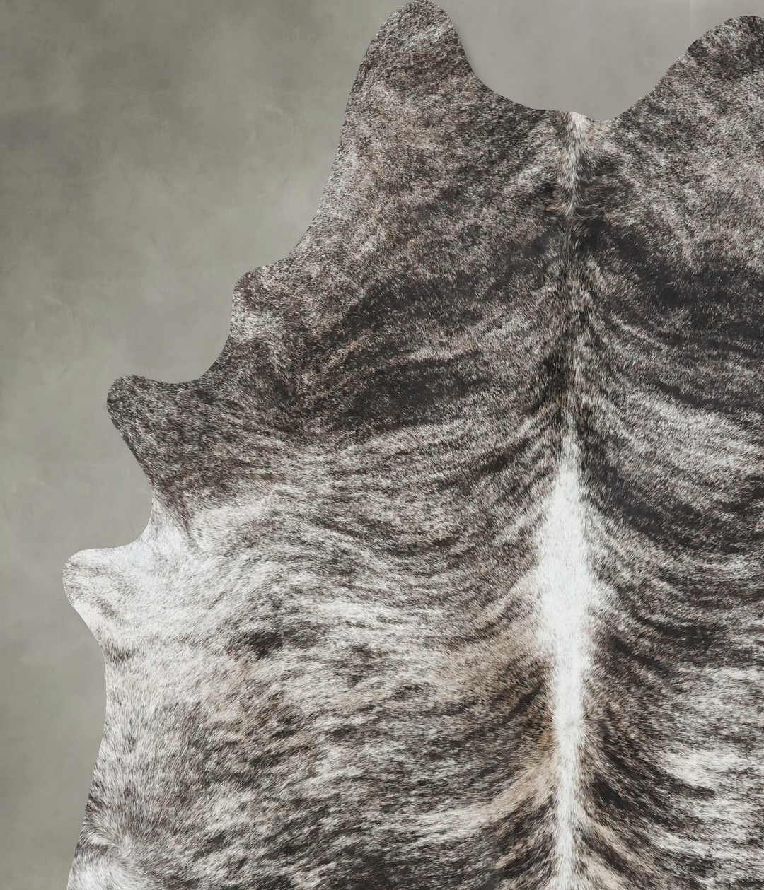Grey Brindle XX-Large Brazilian Cowhide Rug 7'11"H x 6'8"W #B18330 by 