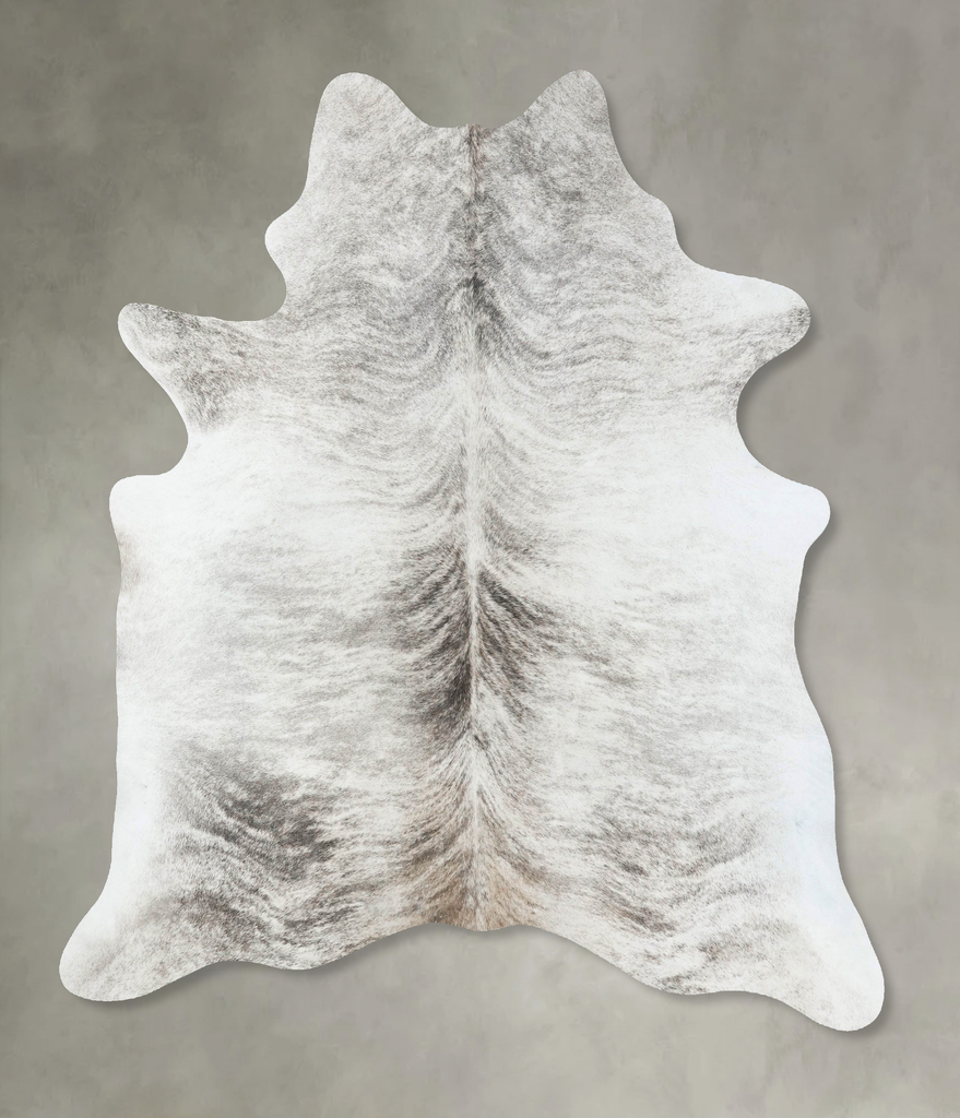 Grey Brindle X-Large Brazilian Cowhide Rug 7'6"H x 6'2"W #B18336 by Hudson Hides