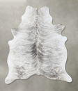 Grey Brindle X-Large Brazilian Cowhide Rug 7'3"H x 6'4"W #B18341 by Hudson Hides