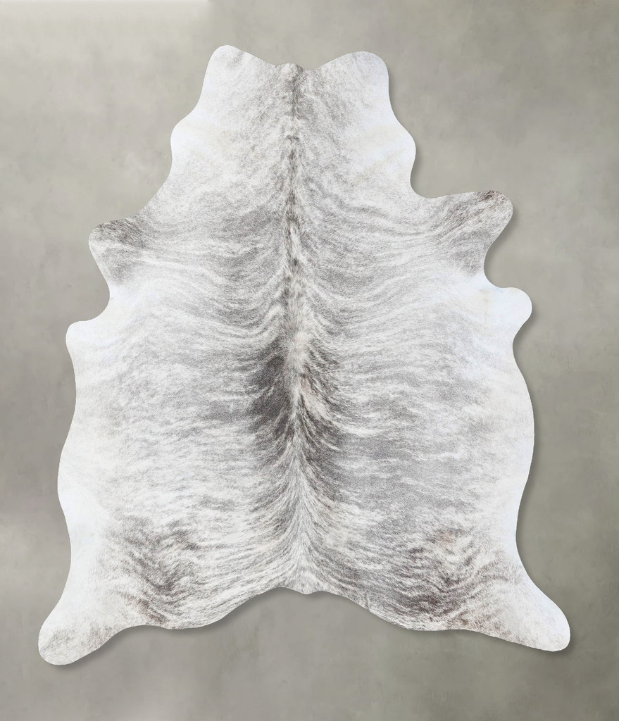 Grey Brindle X-Large Brazilian Cowhide Rug 7'3"H x 6'4"W #B18341 by Hudson Hides