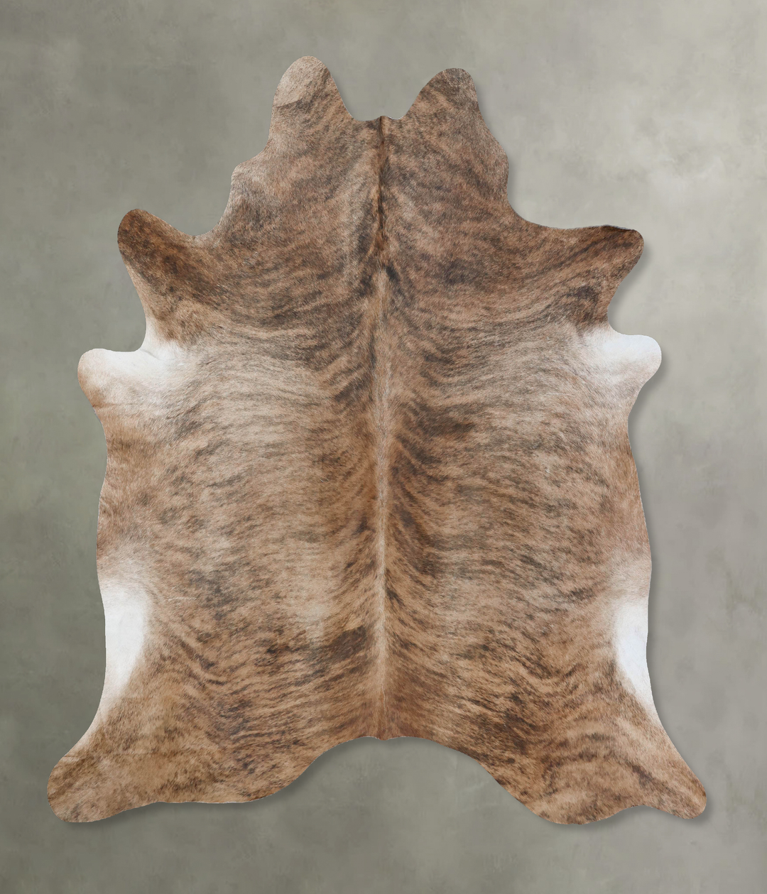 Light Brindle XX-Large Brazilian Cowhide Rug 7'7"H x 6'10"W #B18348 by