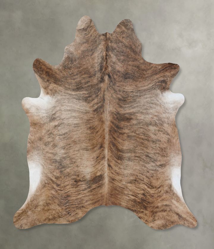 Light Brindle XX-Large Brazilian Cowhide Rug 7'7"H x 6'10"W #B18348 by Hudson Hides