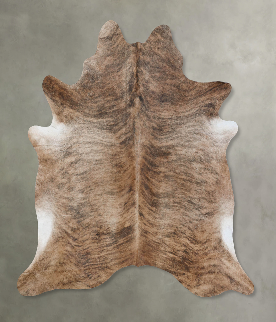 Light Brindle XX-Large Brazilian Cowhide Rug 7'7"H x 6'10"W #B18348 by Hudson Hides