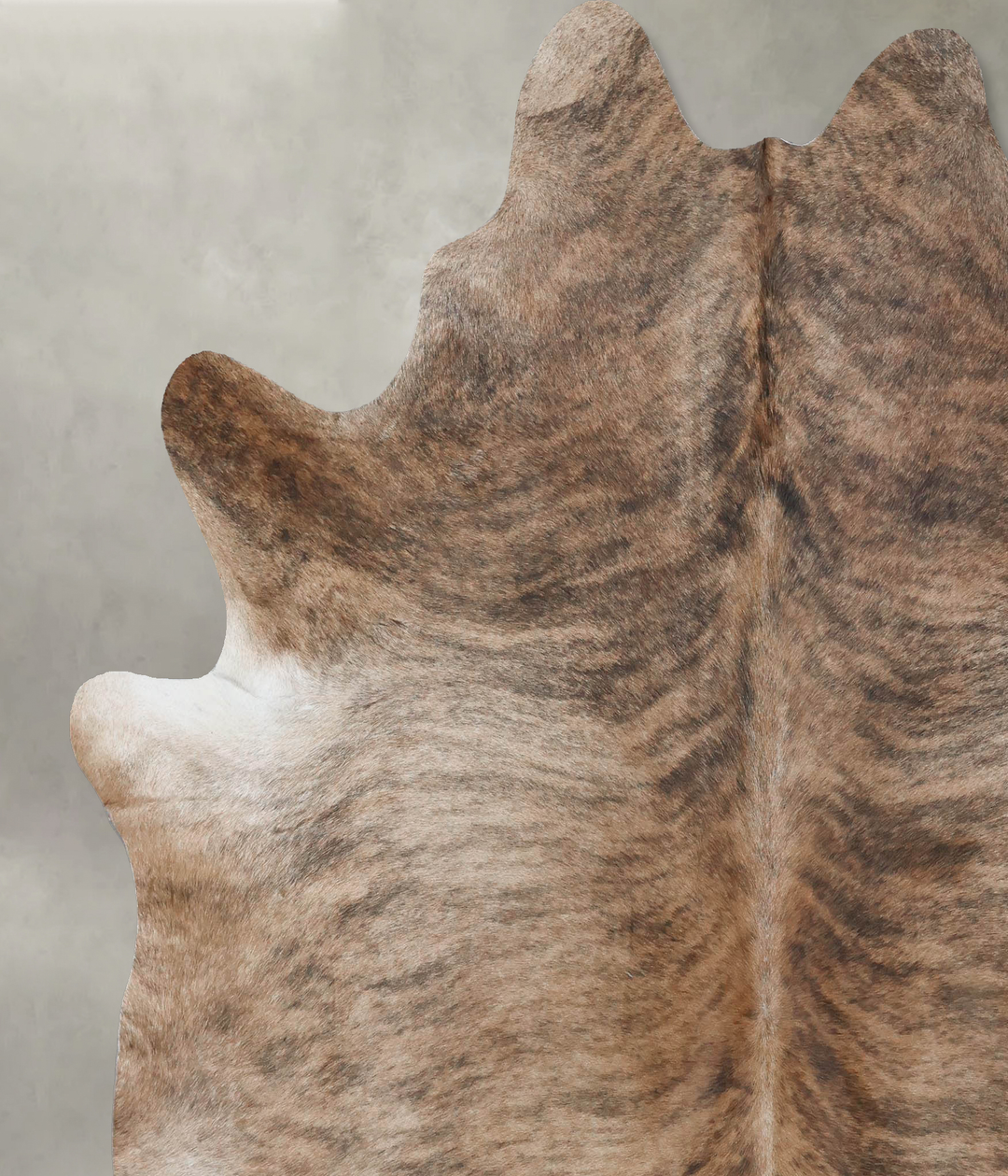 Light Brindle XX-Large Brazilian Cowhide Rug 7'7"H x 6'10"W #B18348 by