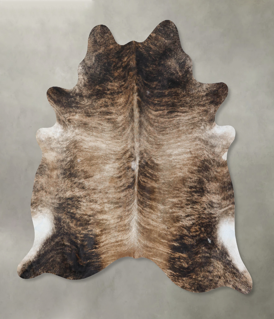 Dark Brindle XX-Large Brazilian Cowhide Rug 7'7"H x 6'11"W #B18349 by Hudson Hides