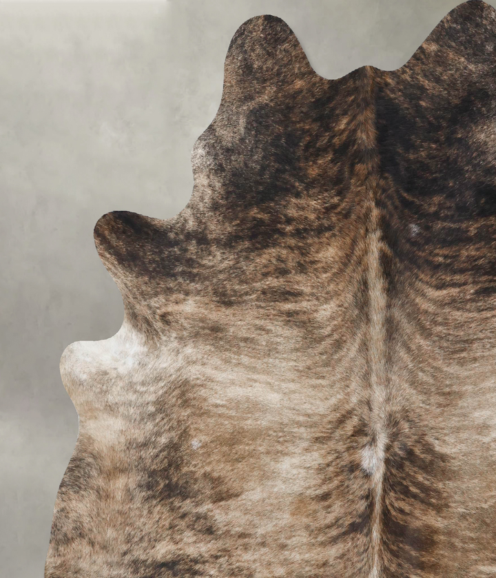 Dark Brindle XX-Large Brazilian Cowhide Rug 7'7"H x 6'11"W #B18349 by Hudson Hides
