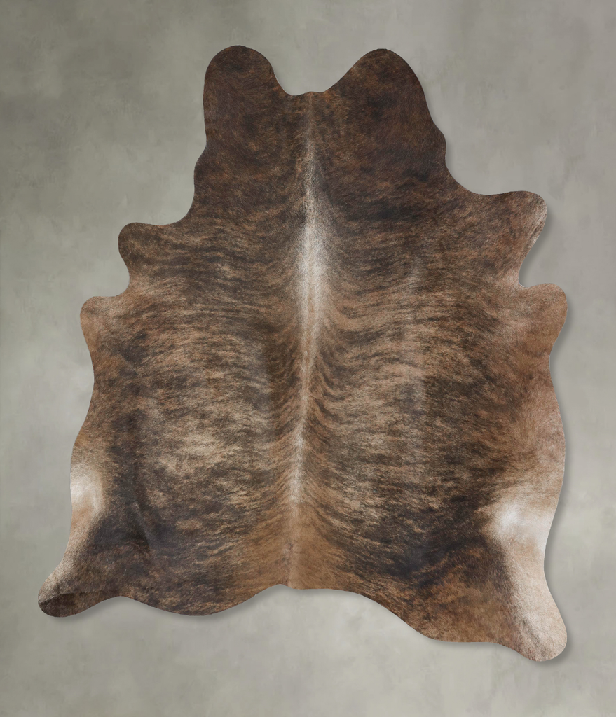 Dark Brindle X-Large Brazilian Cowhide Rug 7'4"H x 6'5"W #B18350 by Hudson Hides