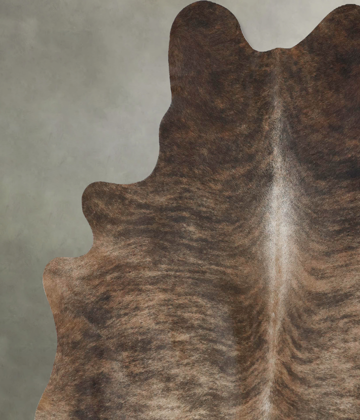 Dark Brindle X-Large Brazilian Cowhide Rug 7'4"H x 6'5"W #B18350 by Hudson Hides