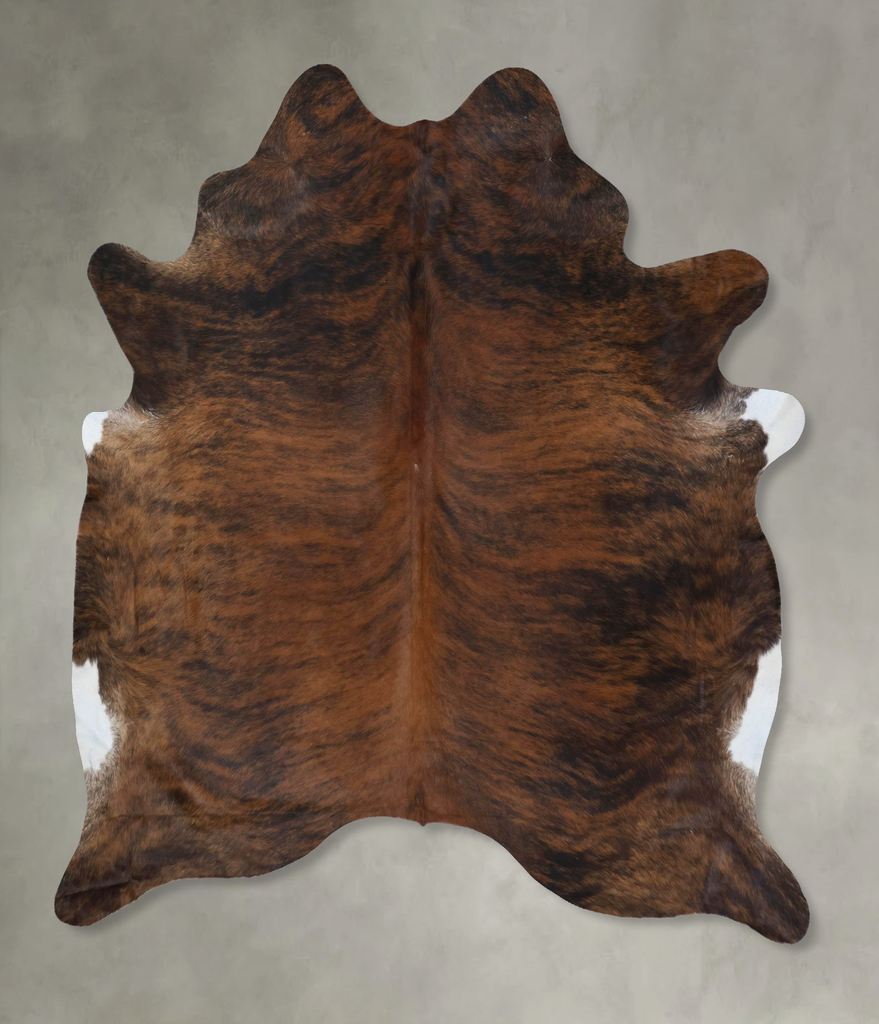 Dark Brindle XX-Large Brazilian Cowhide Rug 8'2"H x 7'4"W #B18352 by Hudson Hides