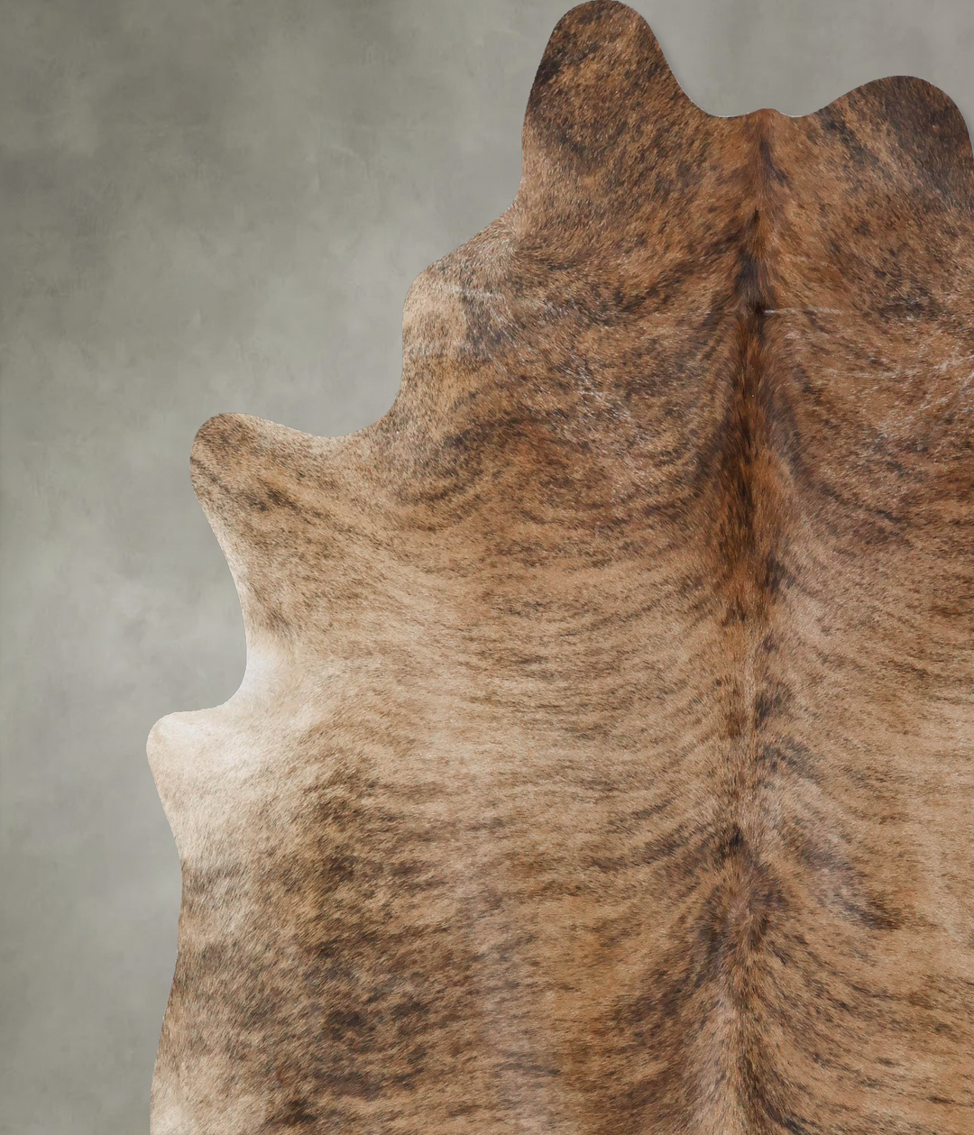 Light Brindle XX-Large Brazilian Cowhide Rug 8'0"H x 6'11"W #B18353 by