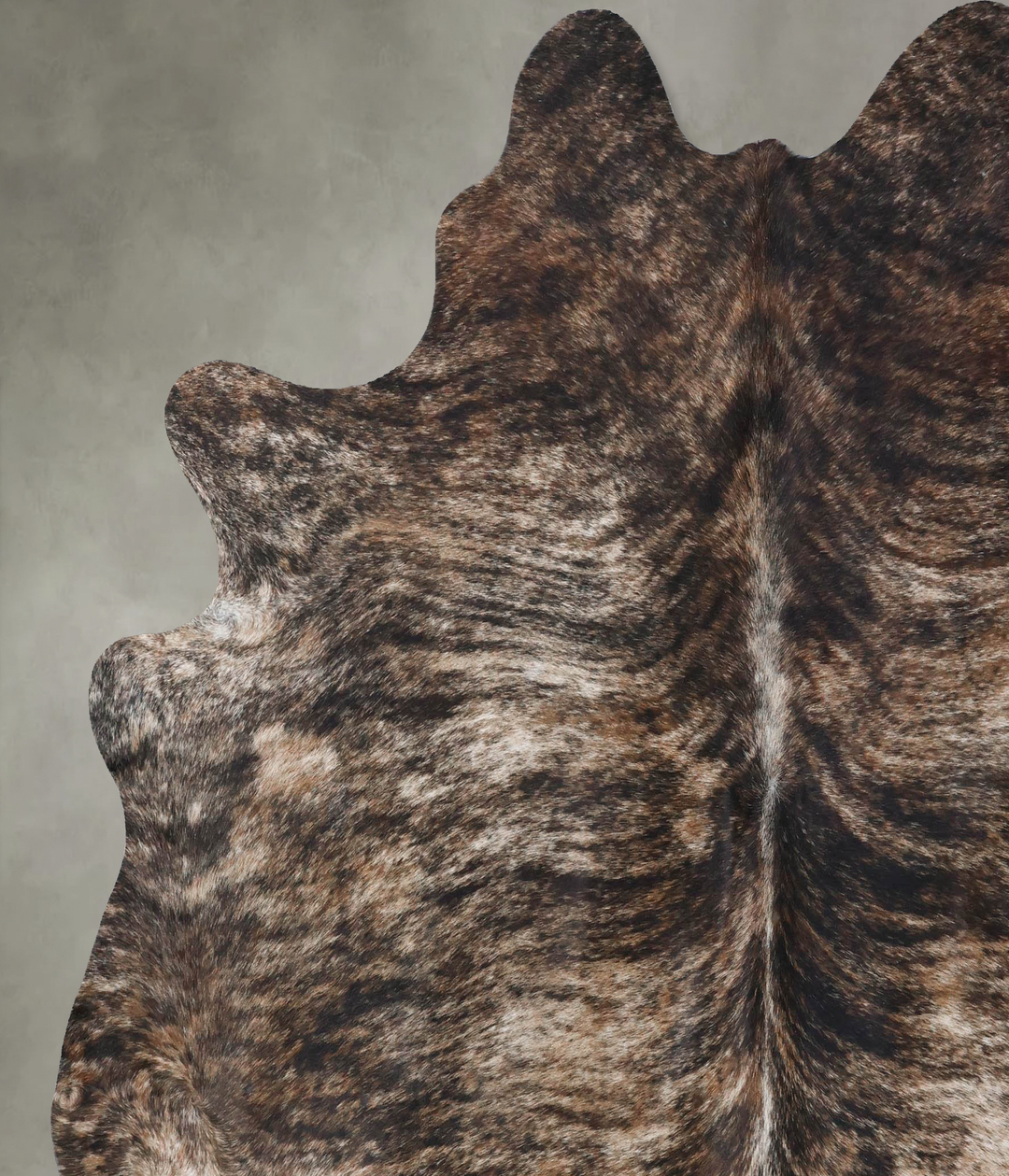 Dark Brindle XX-Large Brazilian Cowhide Rug 7'4"H x 7'0"W #B18355 by H