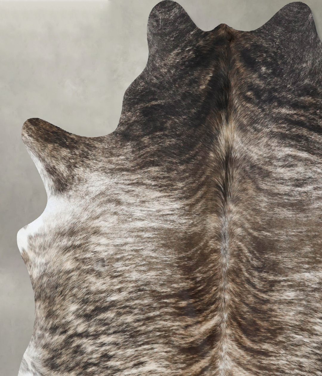 Dark Brindle X-Large Brazilian Cowhide Rug 7'7"H x 6'6"W #B18358 by Hu