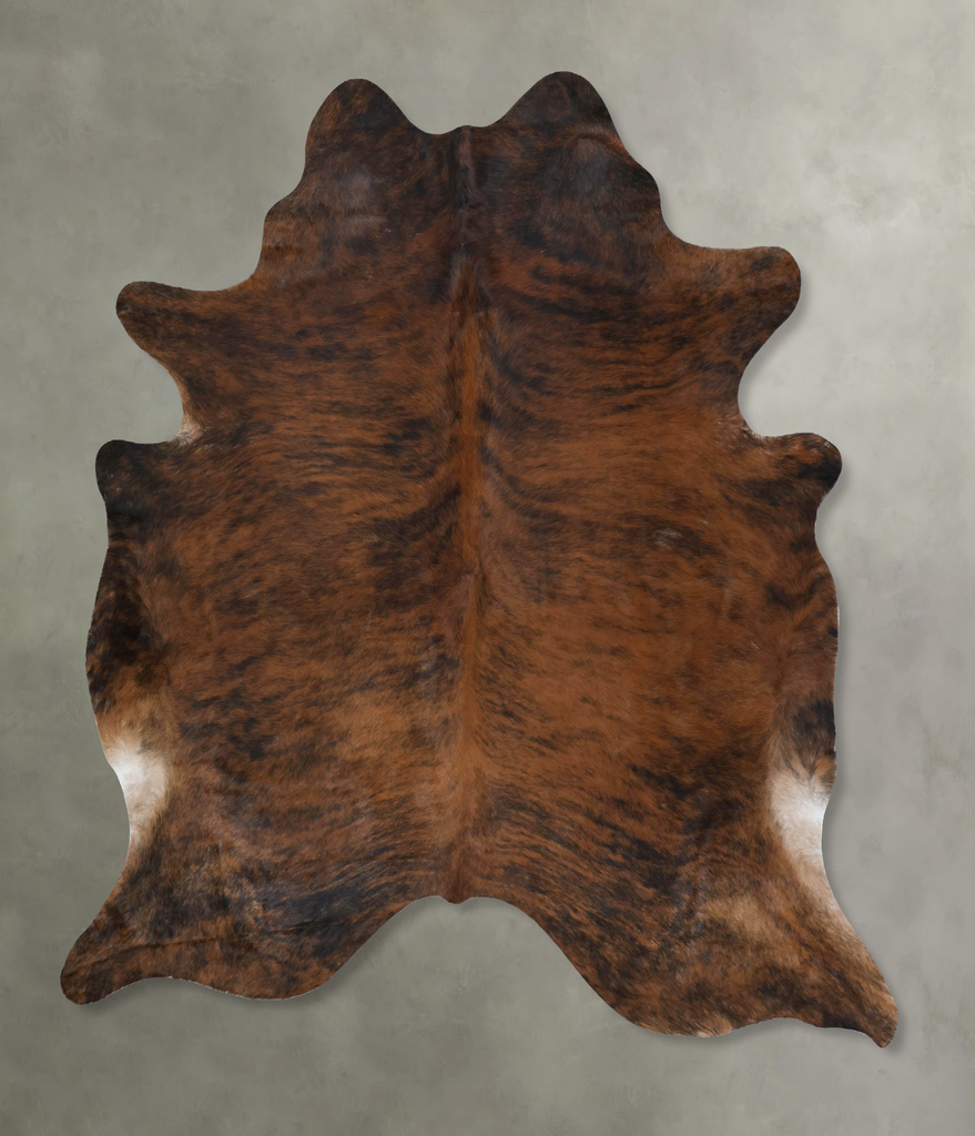 Dark Brindle XX-Large Brazilian Cowhide Rug 8'2"H x 7'1"W #B18360 by Hudson Hides