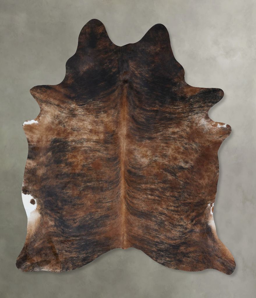 Dark Brindle XX-Large Brazilian Cowhide Rug 8'7"H x 6'8"W #B18363 by Hudson Hides
