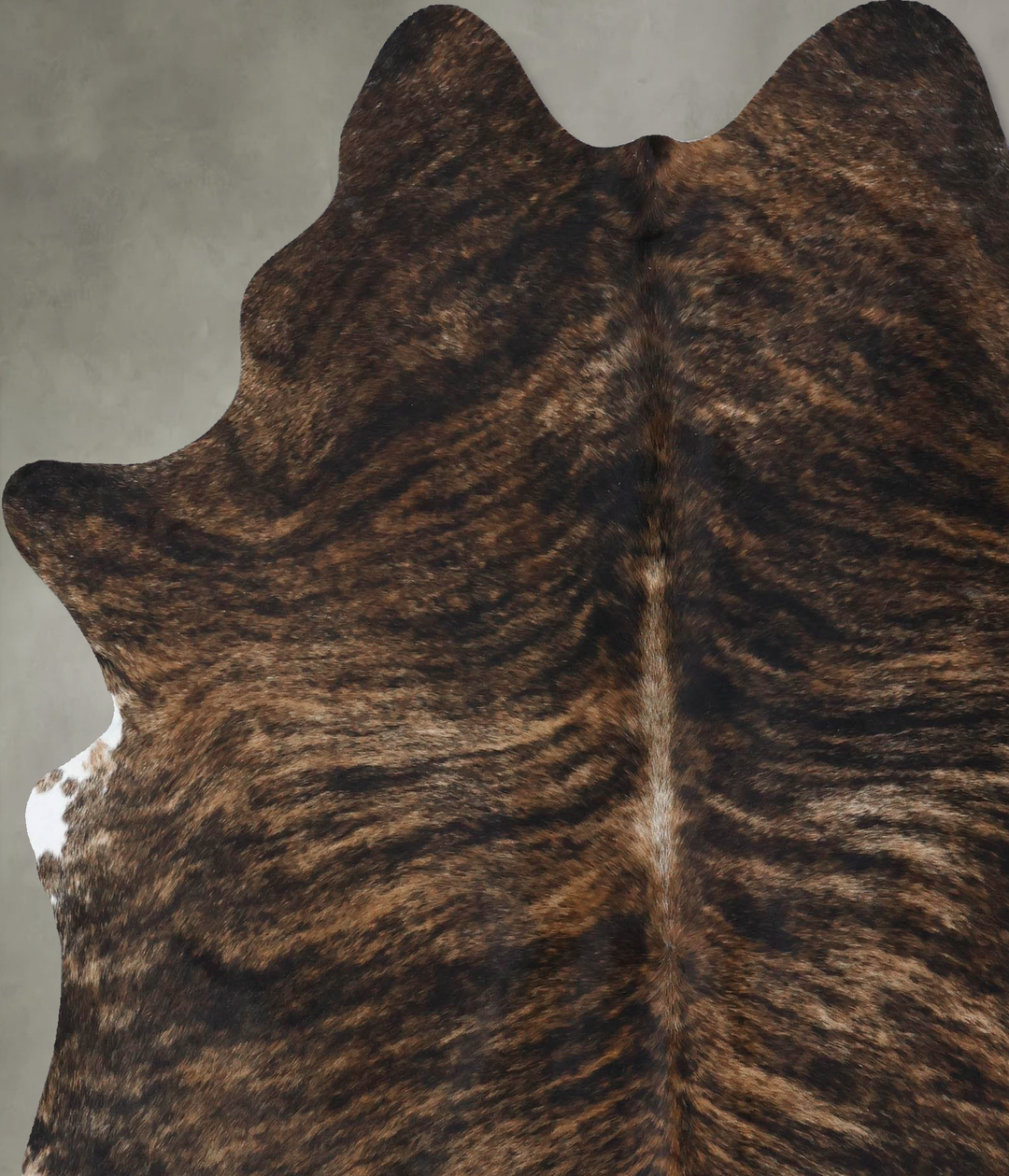 Dark Brindle X-Large Brazilian Cowhide Rug 7'6"H x 6'2"W #B18364 by Hu