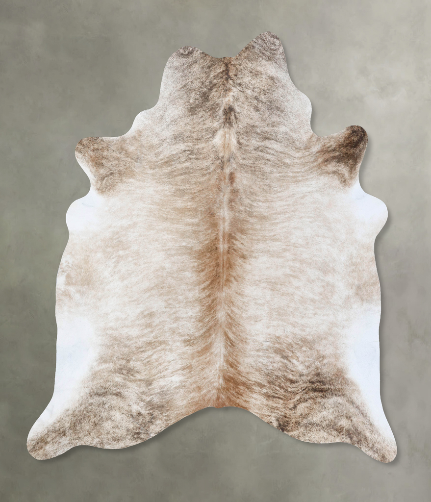 Light Brindle XX-Large Brazilian Cowhide Rug 7'10"H x 6'11"W #B18365 by Hudson Hides