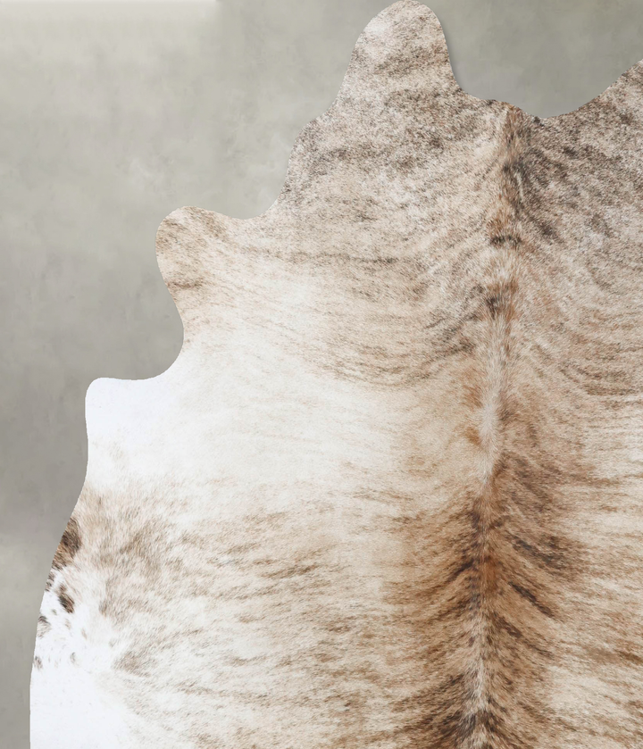 Light Brindle X-Large Brazilian Cowhide Rug 7'3"H x 6'6"W #B18366 by Hudson Hides