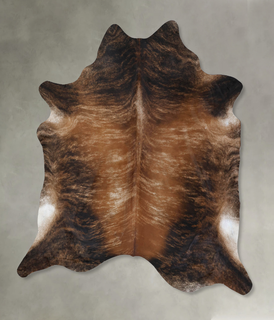 Dark Brindle XX-Large Brazilian Cowhide Rug 9'1"H x 7'10"W #B18369 by Hudson Hides