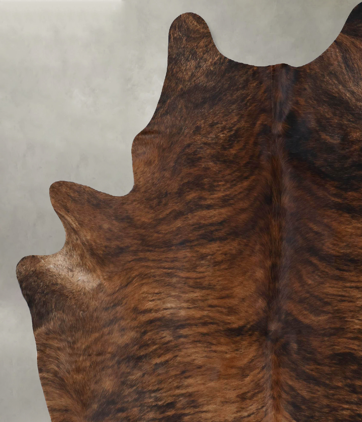 Dark Brindle XX-Large Brazilian Cowhide Rug 8'2"H x 6'7"W #B18373 by Hudson Hides