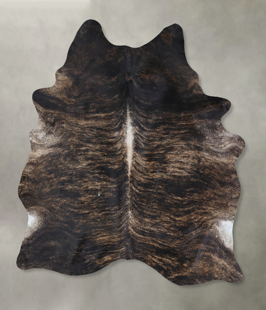 Dark Brindle XX-Large Brazilian Cowhide Rug 8'4"H x 6'6"W #B18374 by Hudson Hides