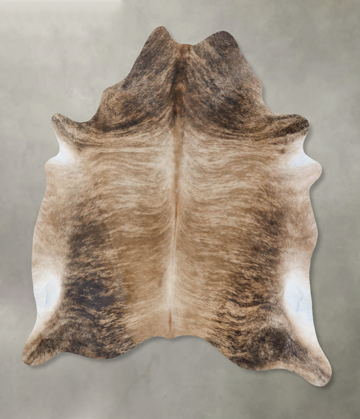 Light Brindle XX-Large Brazilian Cowhide Rug 7'11"H x 6'8"W #B18376 by Hudson Hides