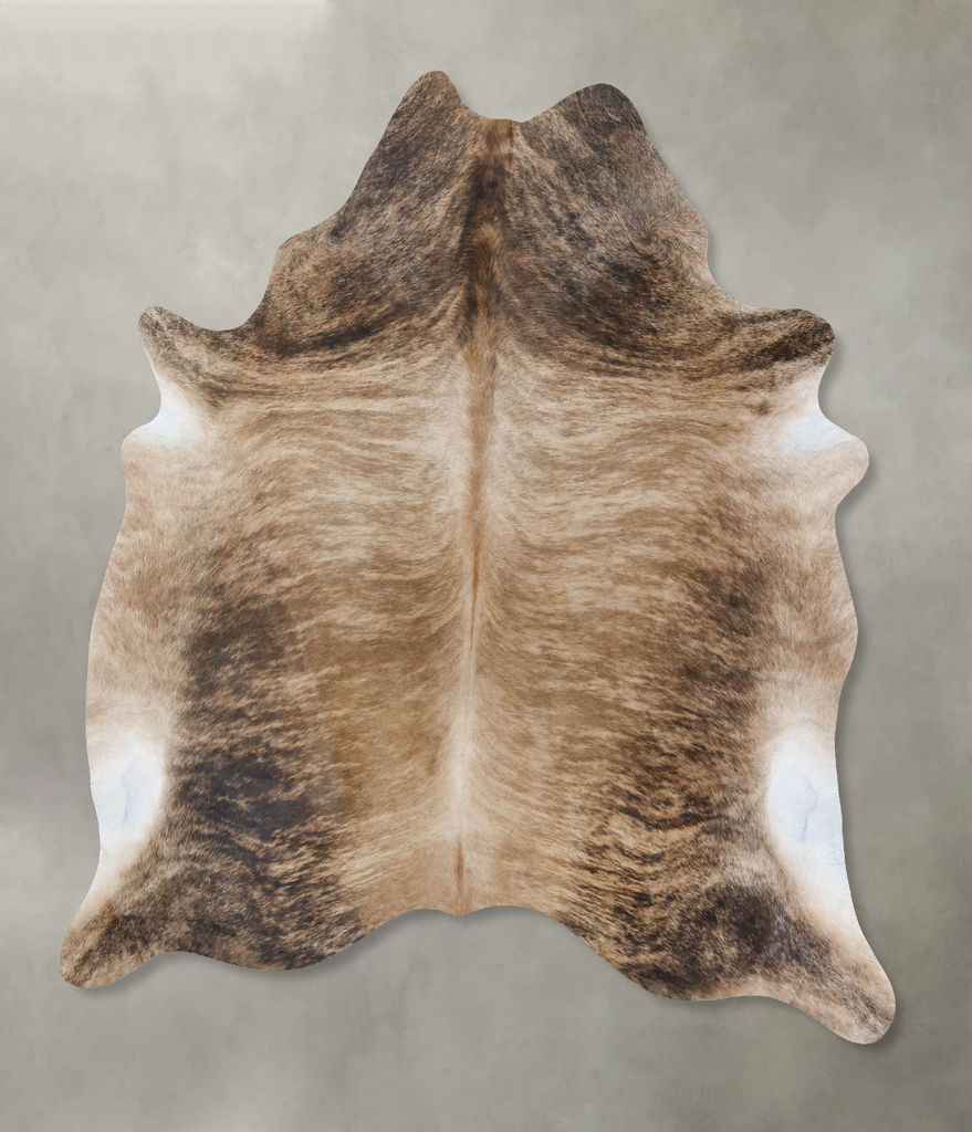 Light Brindle XX-Large Brazilian Cowhide Rug 7'11"H x 6'8"W #B18376 by Hudson Hides
