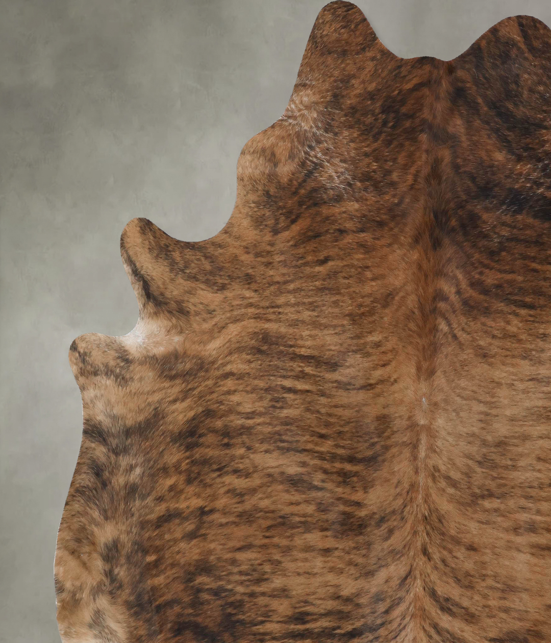 Medium Brindle XX-Large Brazilian Cowhide Rug 8'1"H x 7'0"W #B18378 by