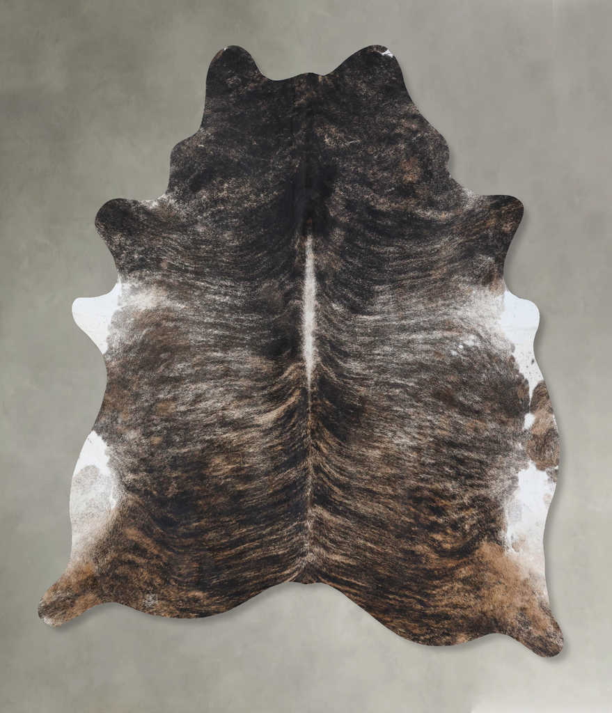 Dark Brindle XX-Large Brazilian Cowhide Rug 8'5"H x 6'10"W #B18379 by Hudson Hides