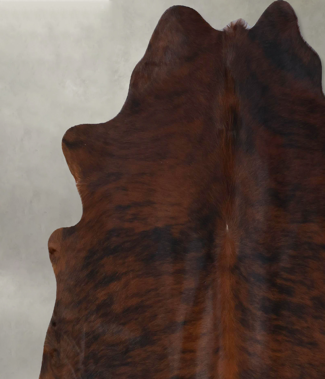 Dark Brindle Large Brazilian Cowhide Rug 6'4"H x 6'3"W #B18380 by Huds